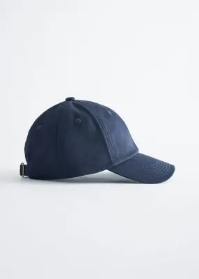 Casquette en sergé de coton - Bleu foncé — photo 2