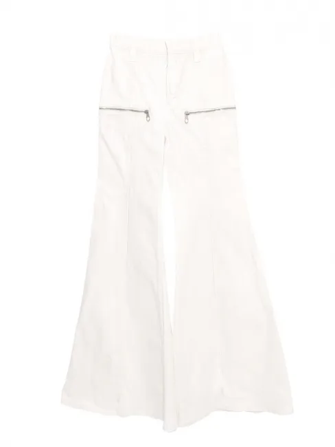 Jean flared en denim blanc zip argent Prix boutique 1215€ Taille 38/40