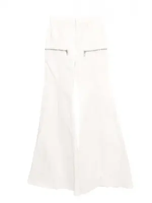 Jean flared en denim blanc zip argent Prix boutique 1215€ Taille 38/40 — photo 1