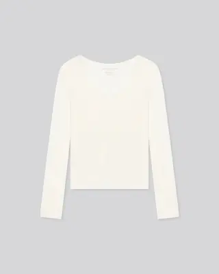 T-shirt en coton et cachemire — photo 4