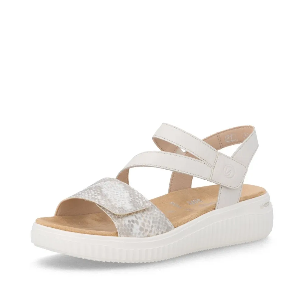 Sandales Remonte D3L51-60 Blanches - Velcro Grande Pointure Femme