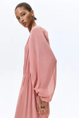 Combi-pantalon oversize à jambes ballon - Rose ancien foncé — photo 3