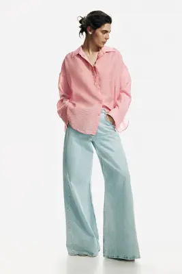 Chemise oversize - Rose — photo 2