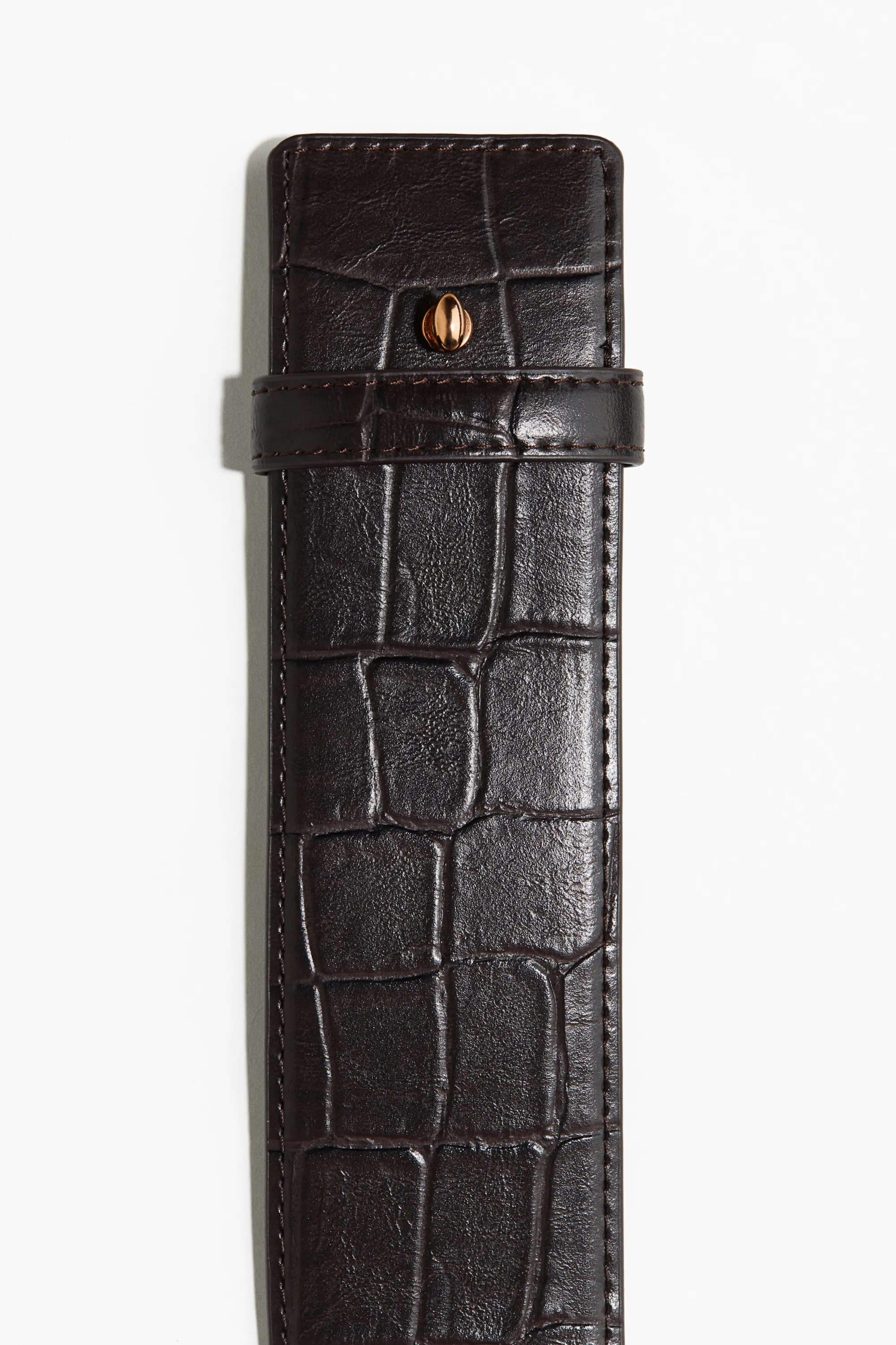 Ceinture en tissu enduit - Marron foncé