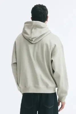 Hoodie Loose Fit - Vert kaki clair — photo 3