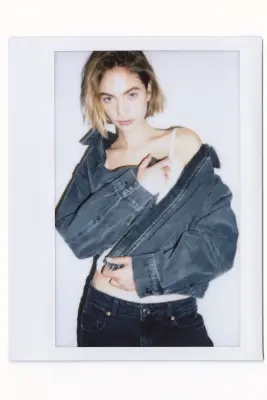 Veste oversize en denim - Gris denim foncé — photo 2