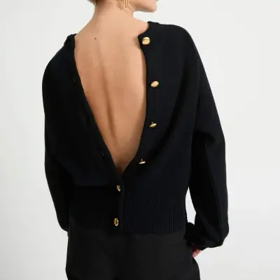 Cardigan Ali  noir - Laurence Bras — photo 2