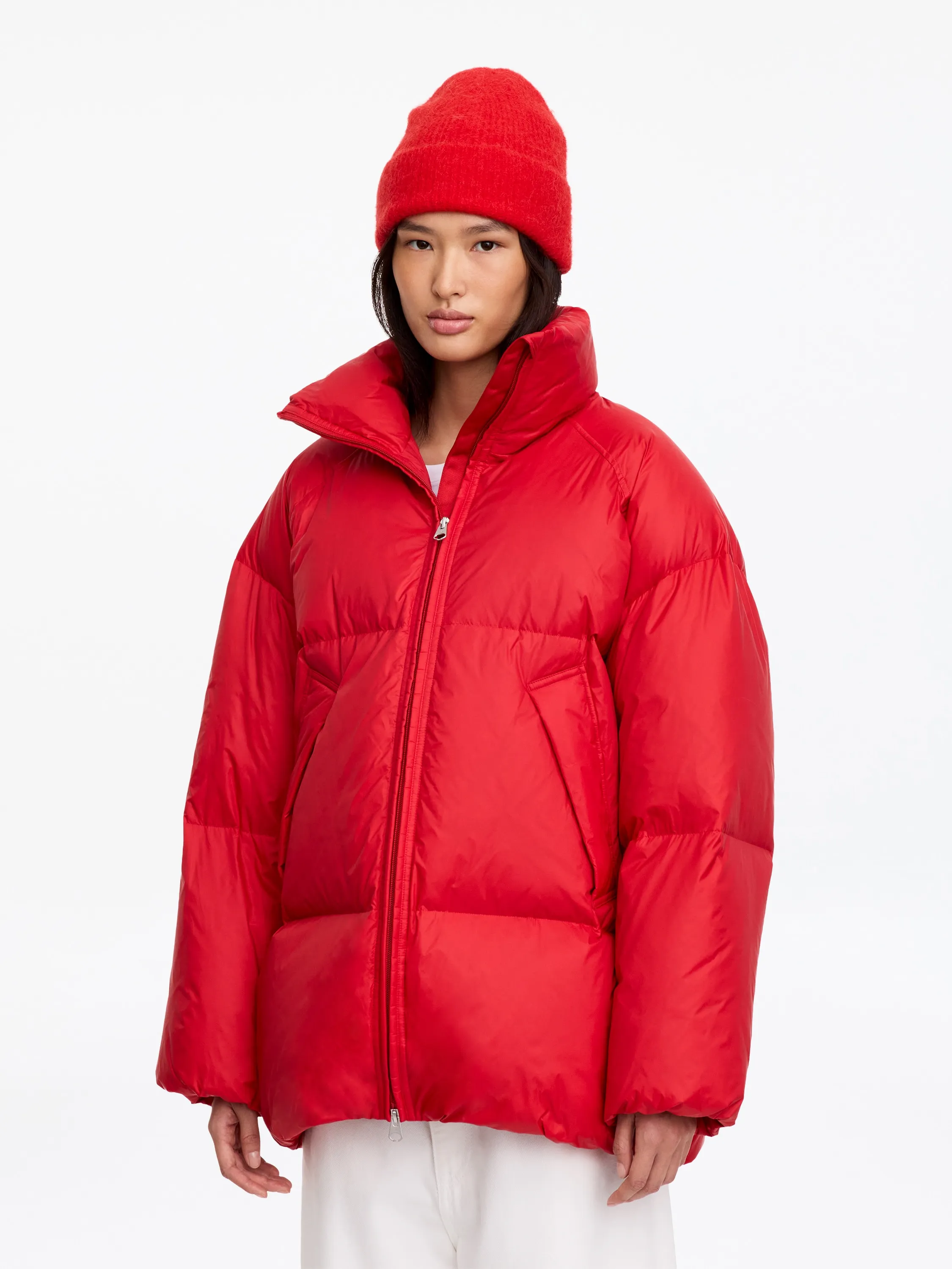 Bonnet en mélange d'alpaga - Rouge