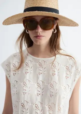 Lunettes de soleil oversize - Marron Clair — photo 1