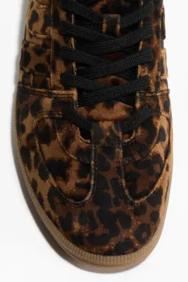 Sneakers - Marron/imprimé léopard — photo 2