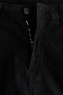 Pantalon baggy en twill de coton - Noir — photo 4