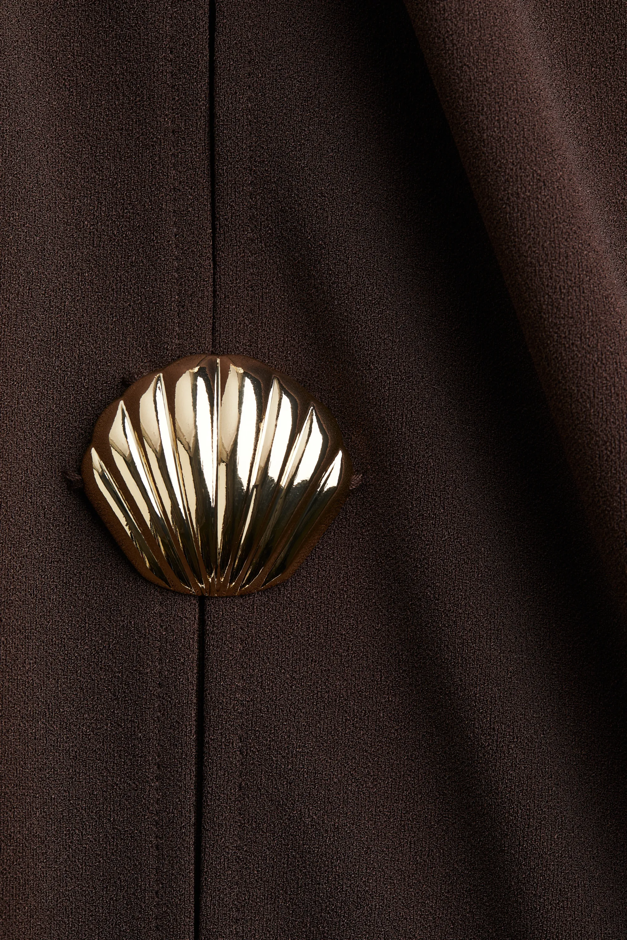 Top à boutons décoratifs - Marron foncé