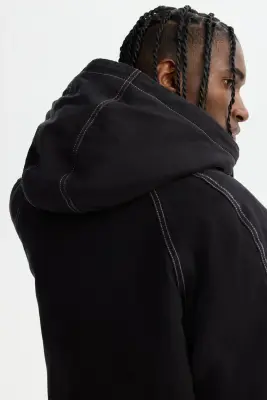 Veste matelassée en toile - Noir — photo 3