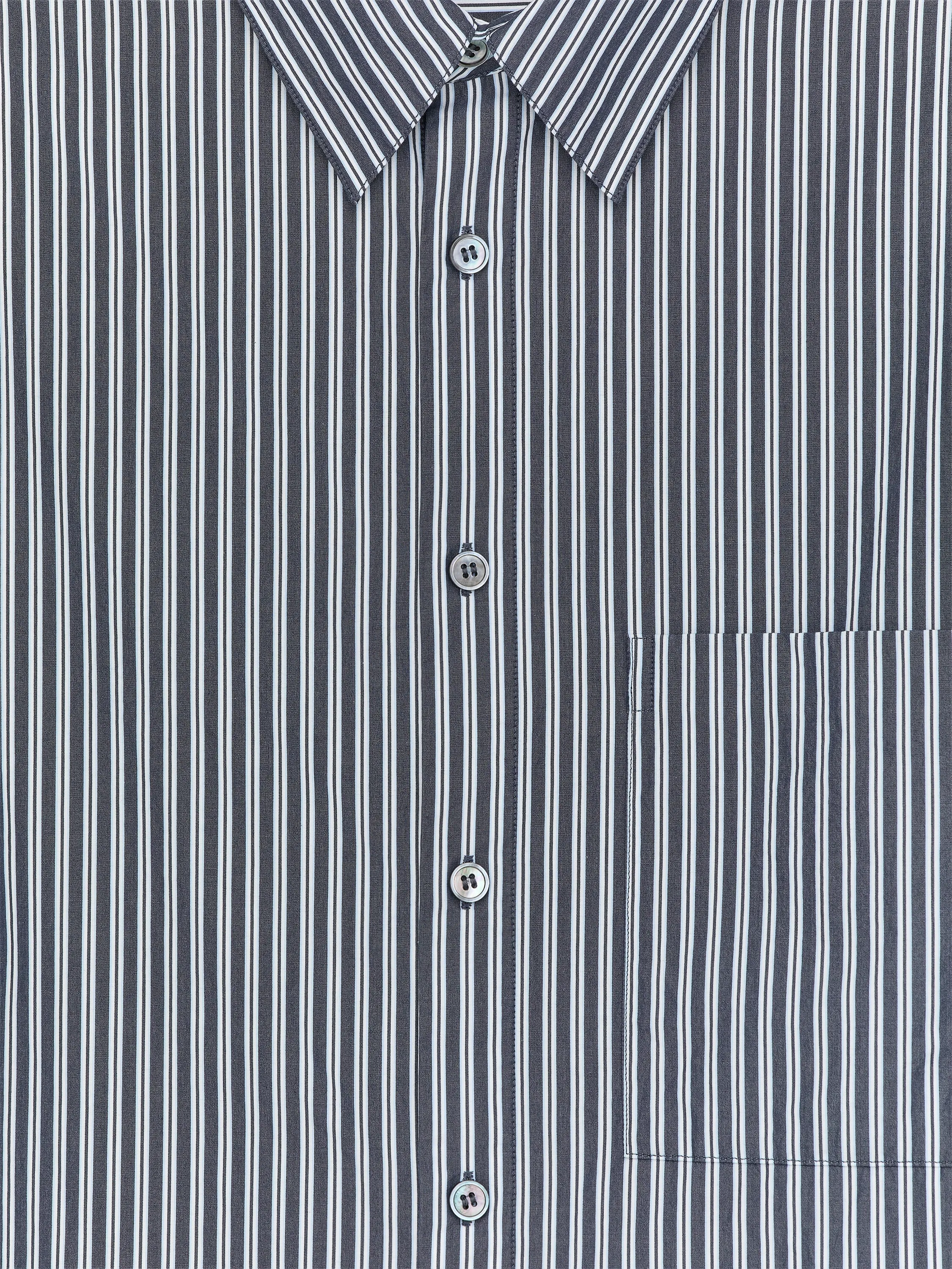 Chemise oversize en popeline - Bleu/Rayé