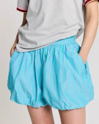Short Marcelline rayures turquoise — photo 1