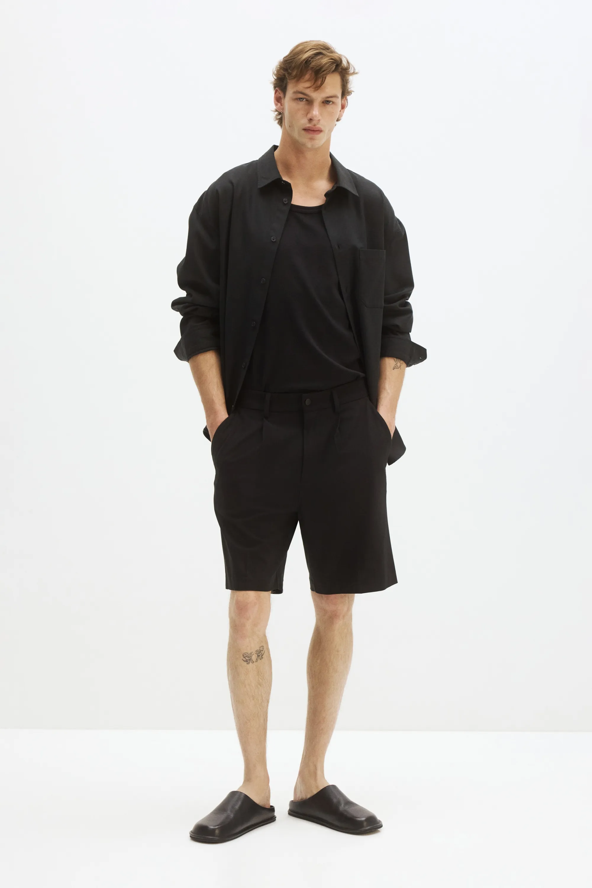 Short Four-way Stretch Loose Fit - Noir