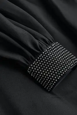 Robe avec strass - Noir — photo 2
