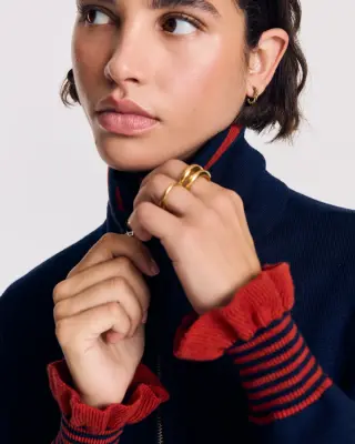 Pull Lila marine et rouille — photo 2