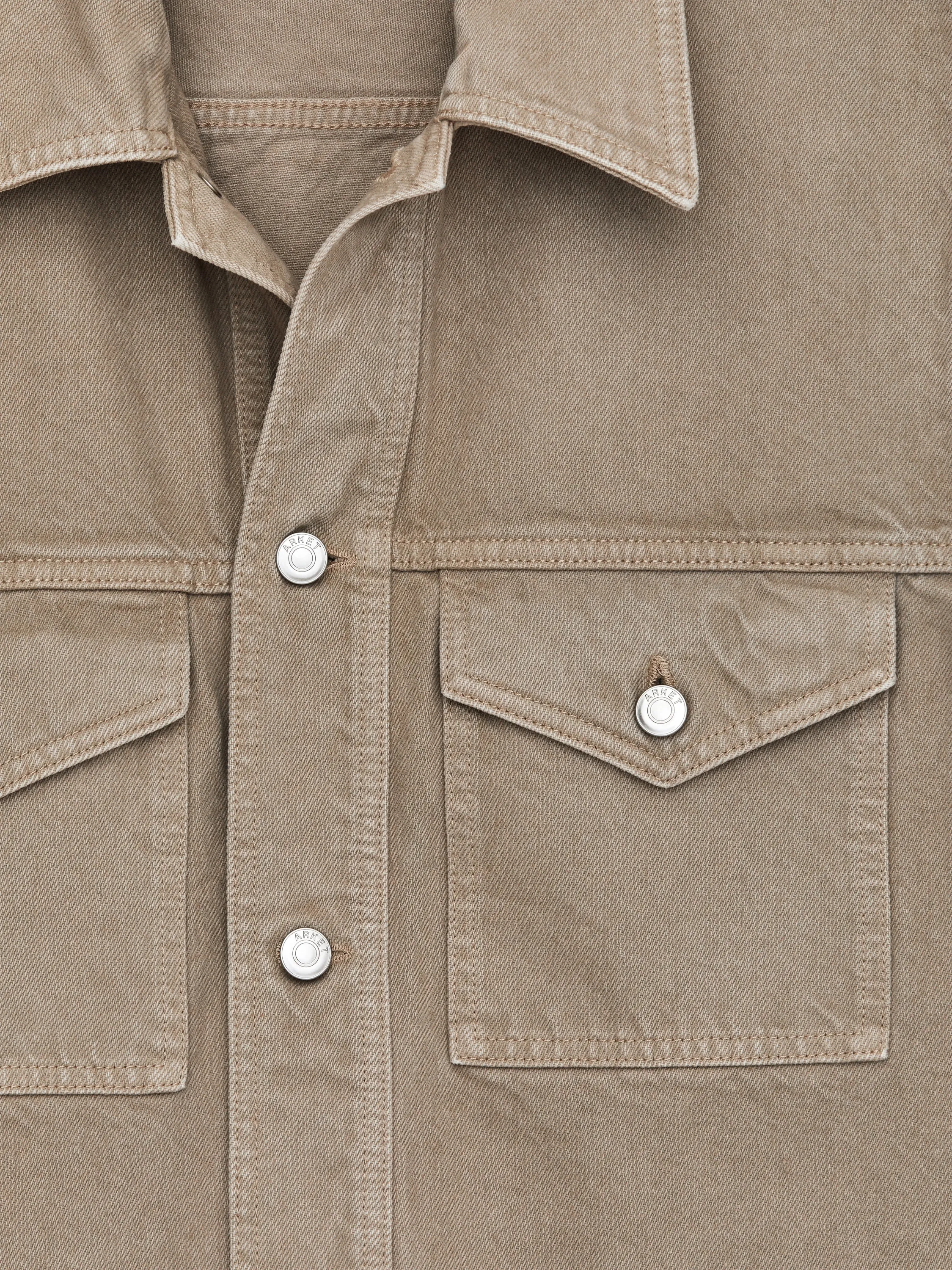 Veste en jean teinte en pièce - Argile