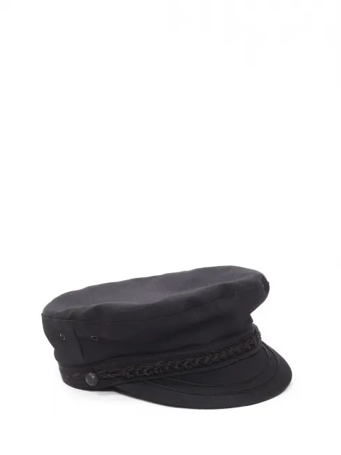 Casquette de marin en toile noire brodée Christian Dior lettres dorées Retrail price €750 Taille 57