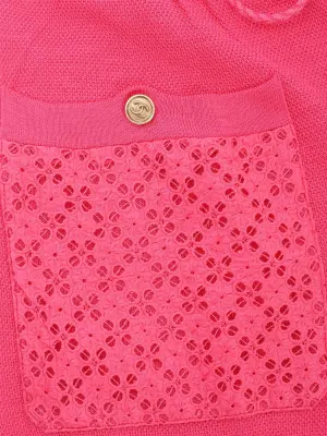 Pantalon taille haute évasée rose bonbon poches broderie anglaise Prix boutique 3200€ Taille 34 — photo 2