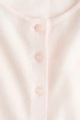 Gilet en maille fine - Rose poudré — photo 4