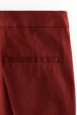 Pantalon chic en lin mélangé - Rouge foncé — photo 2