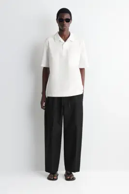 CHEMISE POPOVER EN COTON OXFORD - BLANC — photo 1