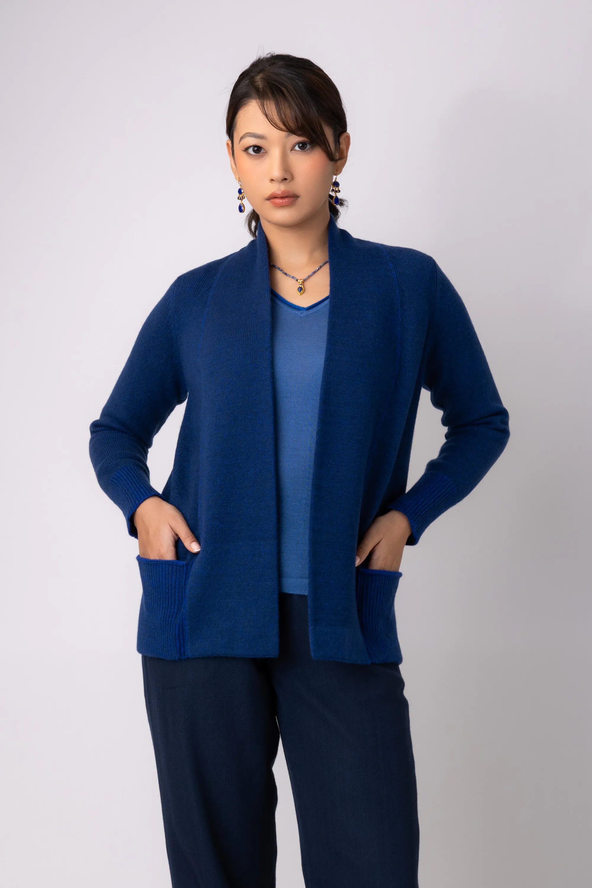 Veste en laine double-fil