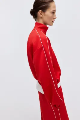 Veste de survêtement en scuba - Rouge — photo 3