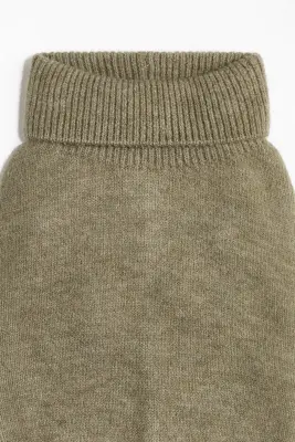Pull pour chien en maille fine - Vert kaki chiné — photo 4