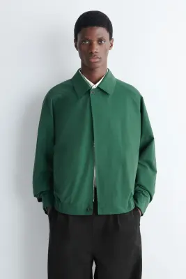 VESTE HARRINGTON EN COTON ET NYLON - VERT — photo 2