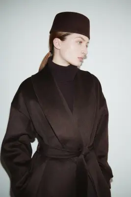 Chapeau en laine - Marron foncé — photo 2