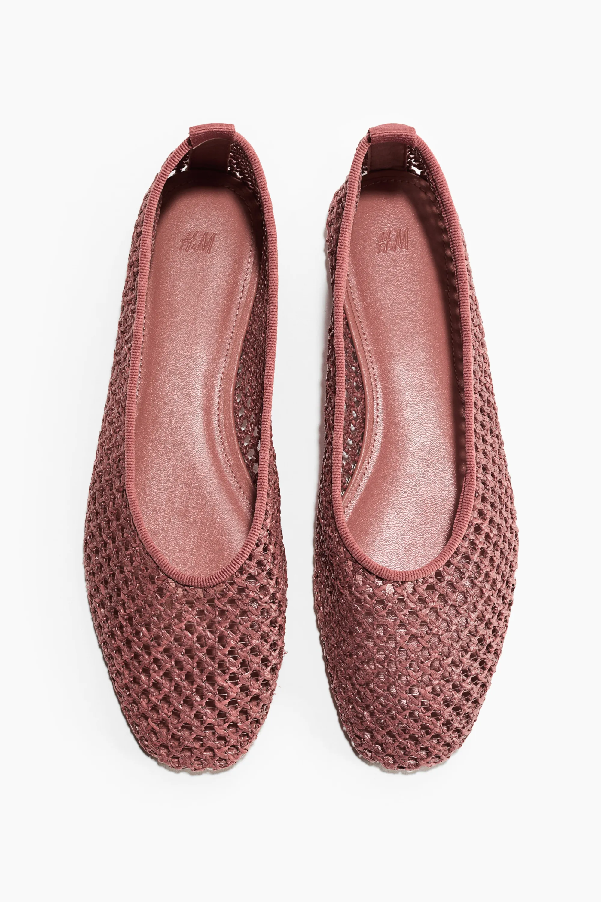 Ballerines tressées - Rouge ancien