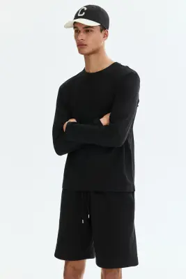 Short Regular Fit en molleton - Noir — photo 1