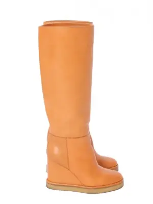 Bottes compensées en cuir camel Prix boutique 1450€ Taille 36 — photo 1