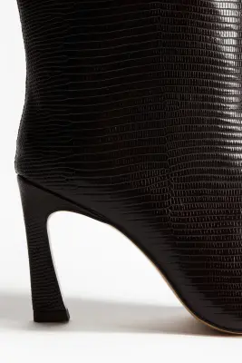 Bottes de hauteur genou - Marron foncé/motif — photo 3