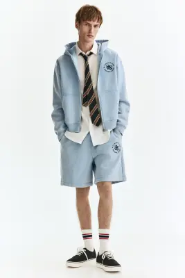 Veste à capuche zippée Loose Fit - Bleu clair/All Sports Club — photo 2