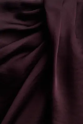 Robe bandeau en satin - Bordeaux — photo 4