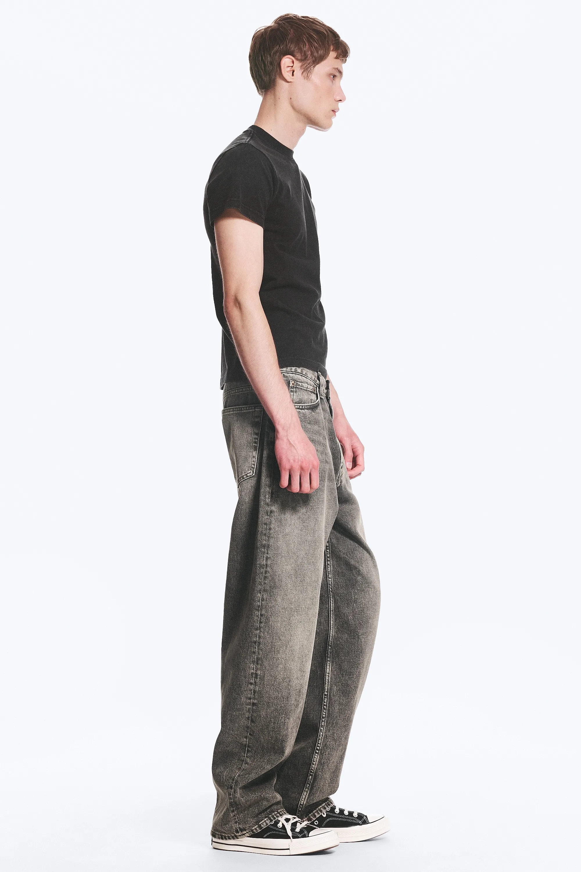 Jean droit et ample taille mi-haute Galaxy - Redondo Black - Noir