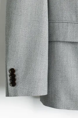 Veste Regular Fit à fermeture croisée - Gris clair — photo 5