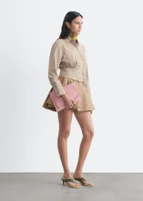 Chemise cintrée - Brun/À carreaux — photo 4