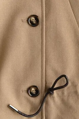 Trench-coat à col entonnoir - Beige — photo 4
