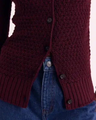 Cardigan Héloise bordeaux — photo 3