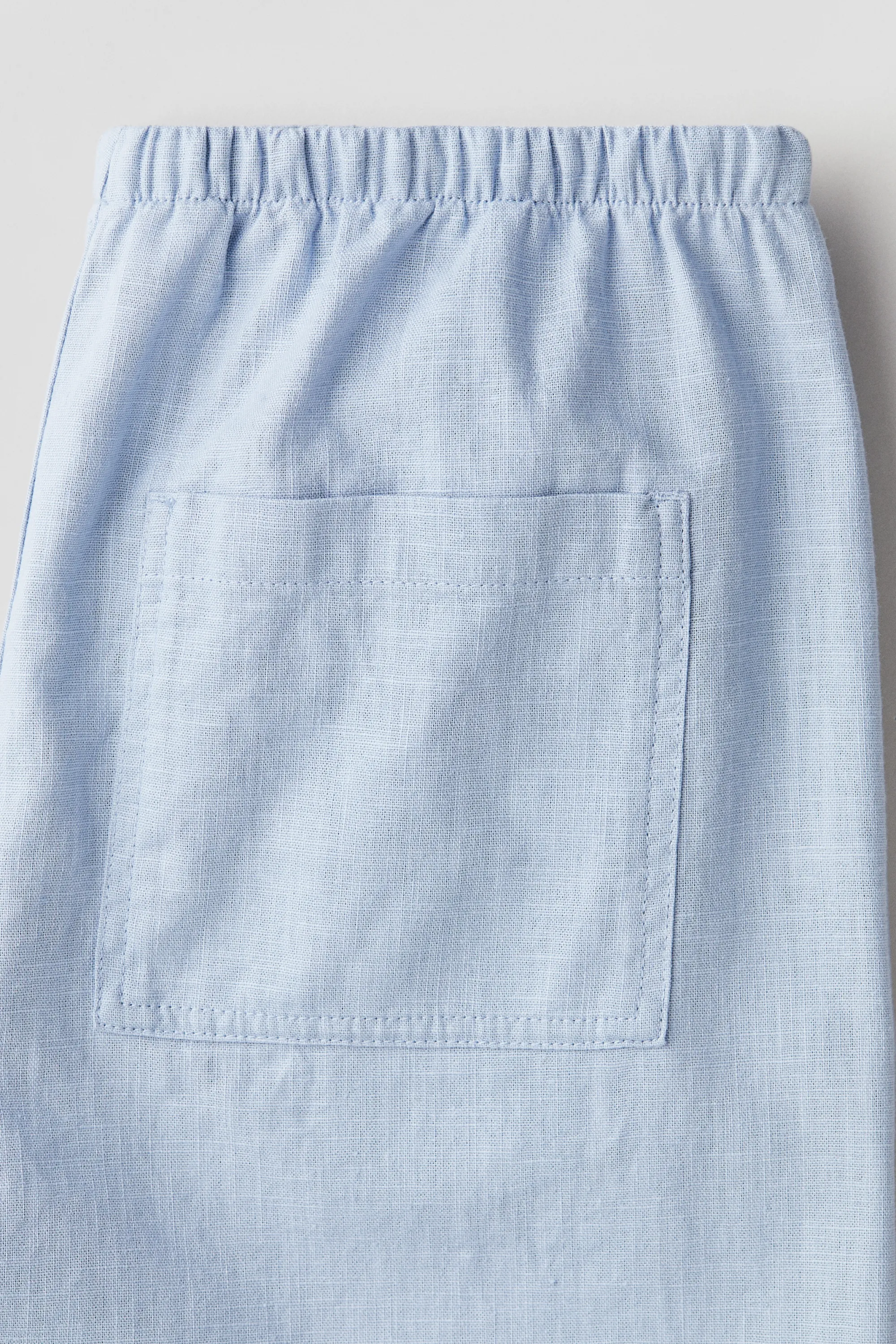 Pantalon en lin mélangé - Bleu clair