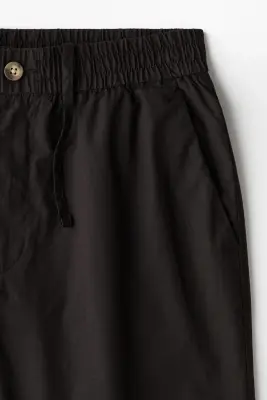 Short Relaxed Fit en popeline - Marron foncé — photo 2