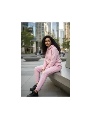 Ensemble Molleton basique rose — photo 4