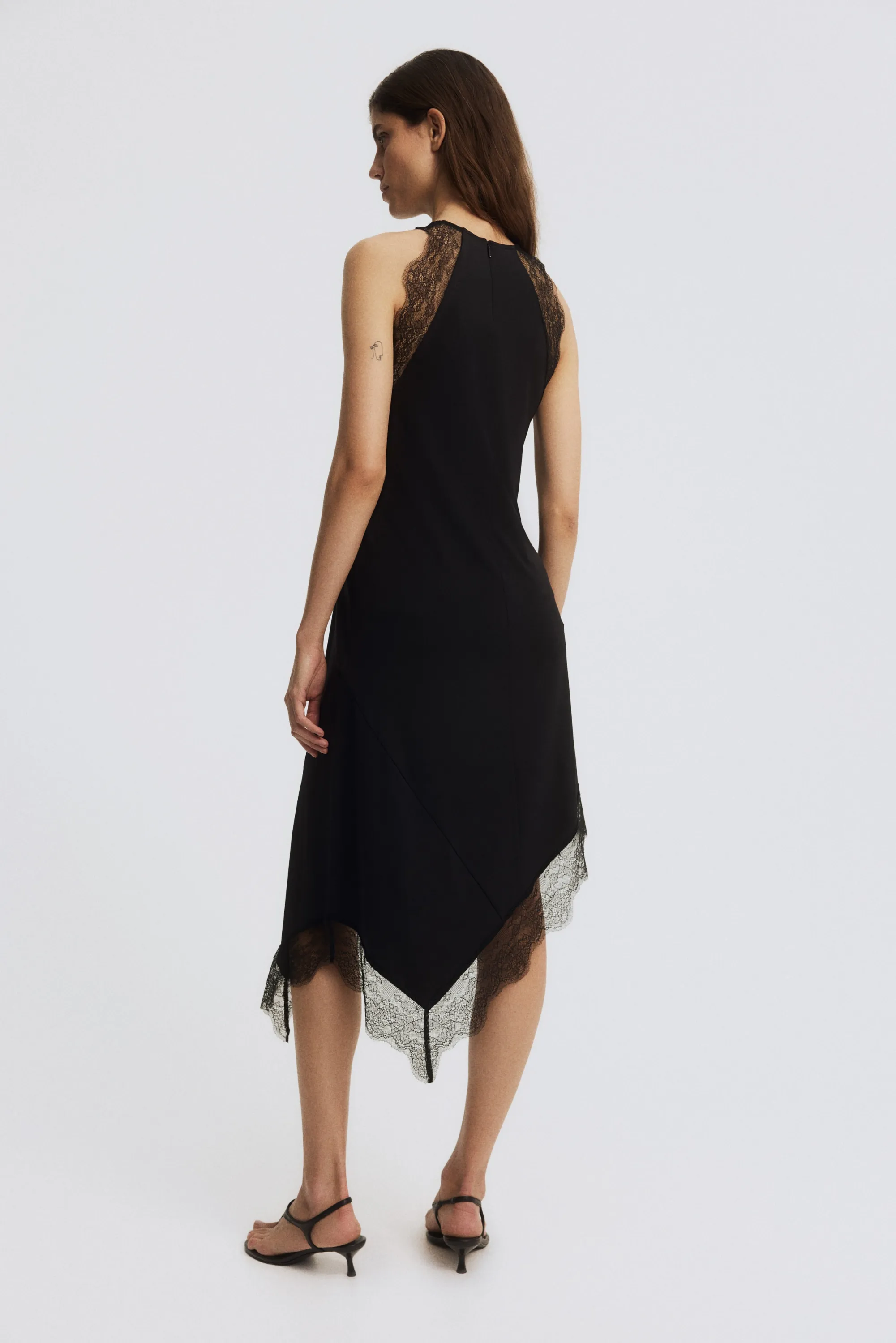 MAMA Robe avec dentelle - Noir