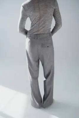 Pantalon chic - Gris chiné — photo 4