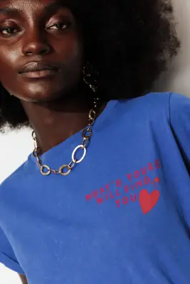 T-shirt à message coeur Femme — photo 5